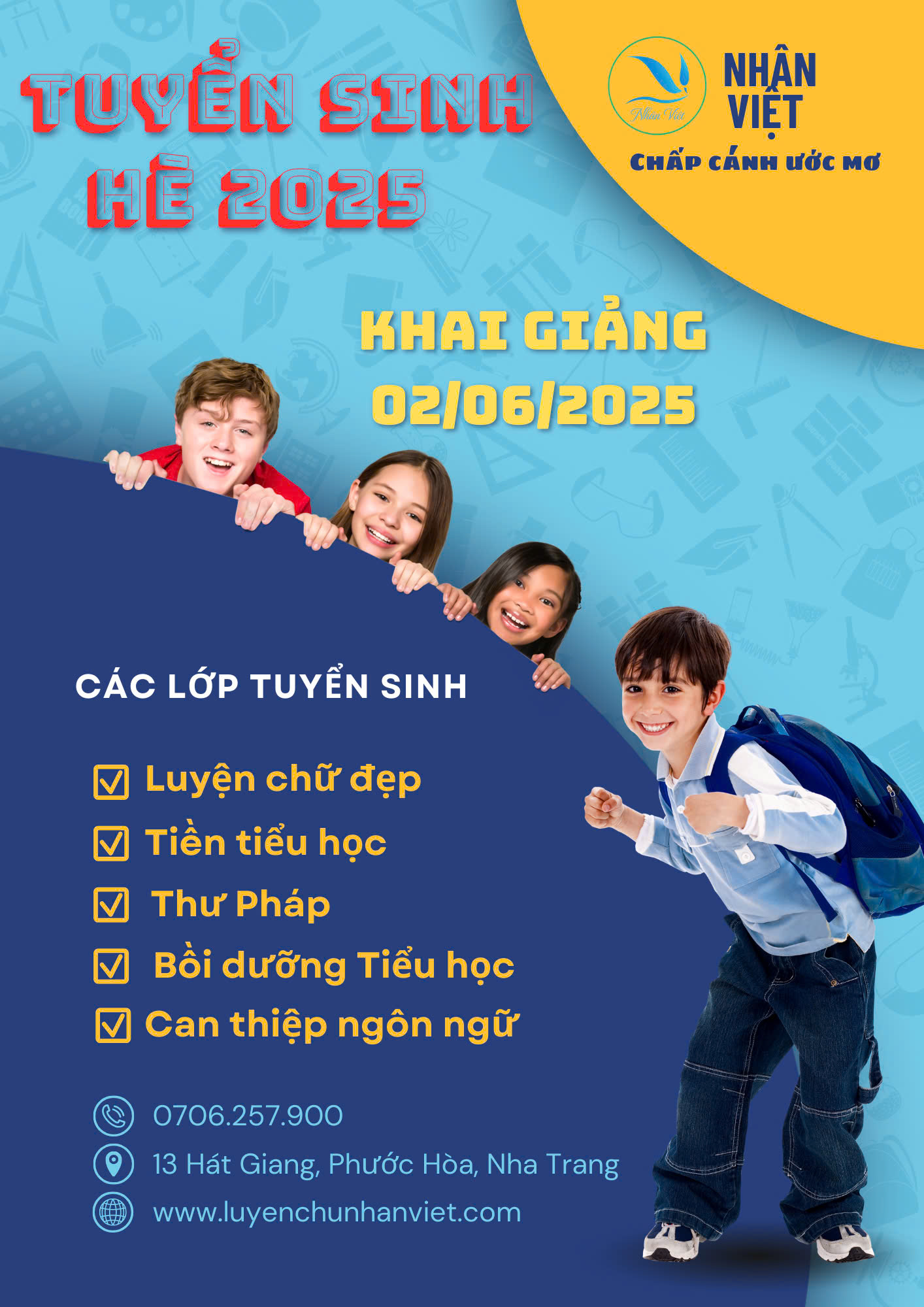 THÔNG BÁO TUYỂN SINH CÁC LỚP HÈ 6/2025